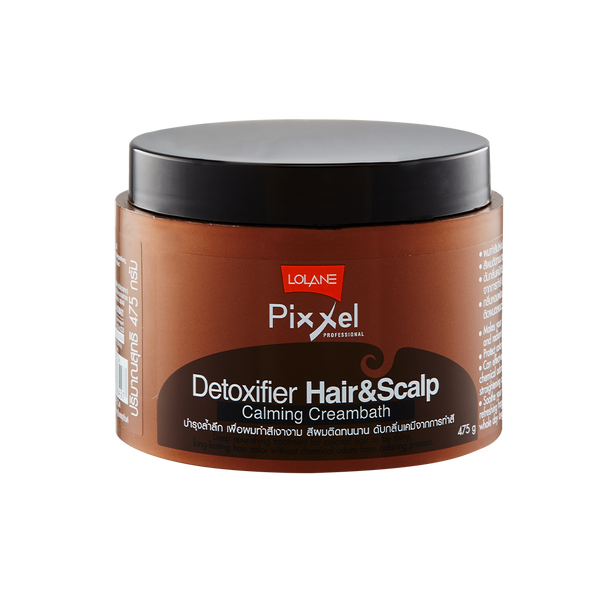 ក្រែមអប់សក់ឌីថតខាមមីង កំចាត់សារធាតុគីមីនិងថែរក្សាពណ៌សក់/LL Pixxel Detoxifier Hair&Scalp Calming Creambath 475g