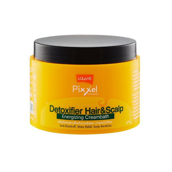 ក្រែមអប់សក់ឌីថកអេណឺចាយស៊ីង កំចាត់សារធាតុគីមី អង្គែ និង ជាតិប្រេងលើសក់/LL Pixxel Detoxifier Hair&Scalp Energizing Creambath 475g