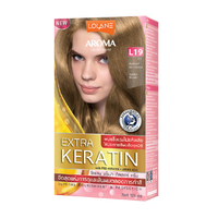 ថ្នាំលាបសក់អារ៉ូម៉ាខេរ៉ាទីន L19/LL Aroma Color Cream Extra Keratin 125ml L19 Golden Blonde