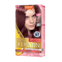 ថ្នាំលាបសក់អារ៉ូម៉ាខេរ៉ាទីន L47/LL Aroma Color Cream Extra Keratin 125ml L47 Cherry Red